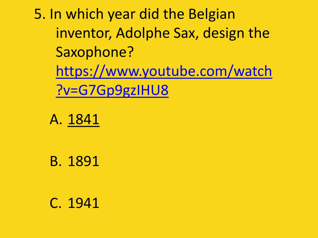 5 in which year did the belgian inventor adolphe