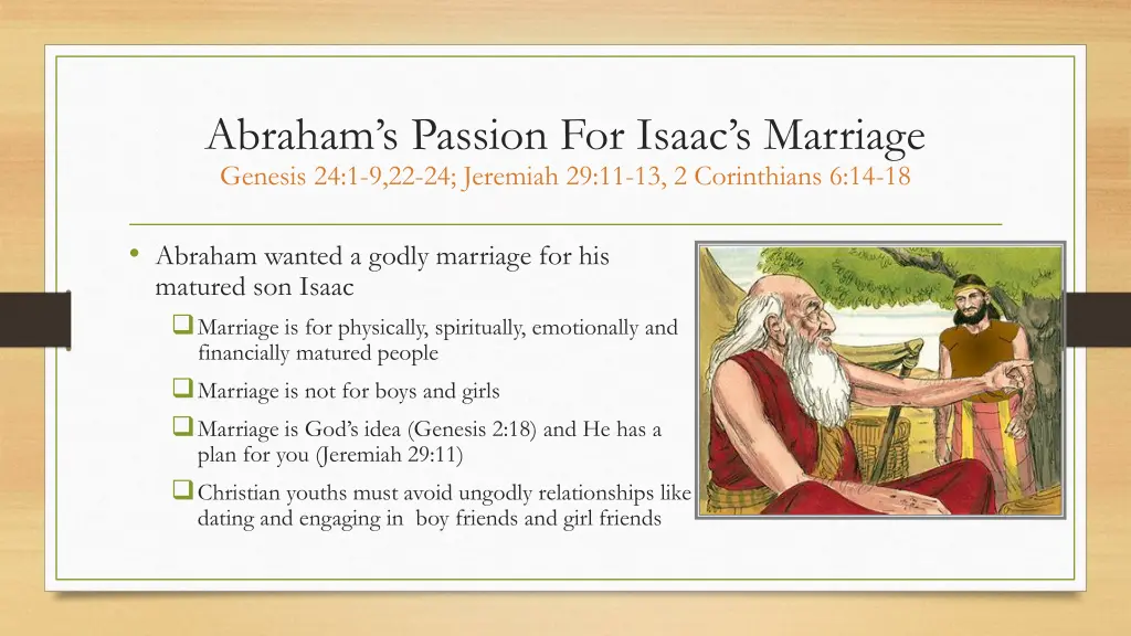 abraham s passion for isaac s marriage genesis