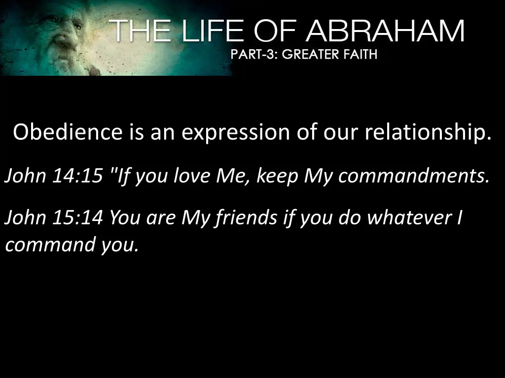 obedience is an expression of our relationship