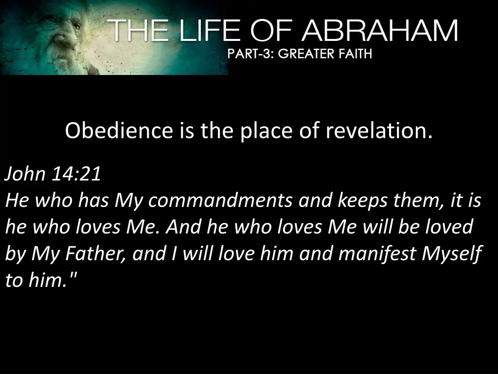 obedience is the place of revelation