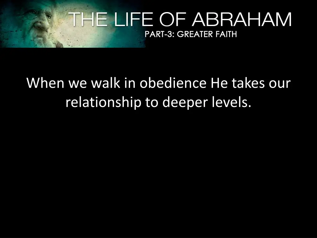 when we walk in obedience he takes