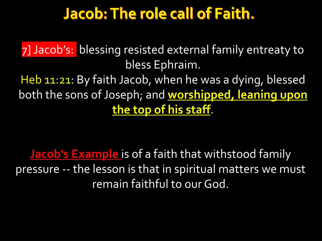 jacob the role call of faith