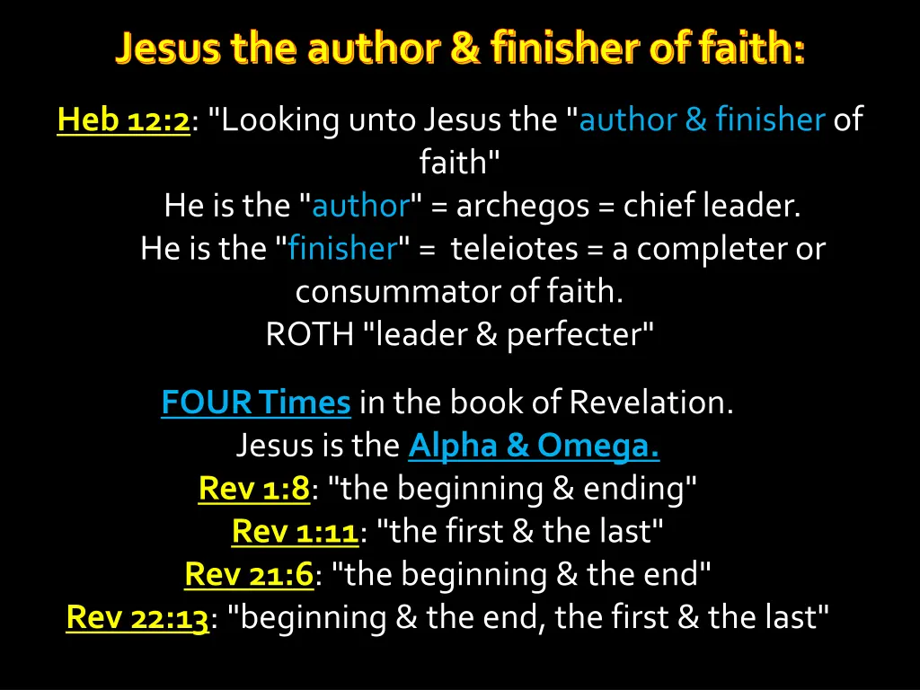 jesus the author finisher of faith