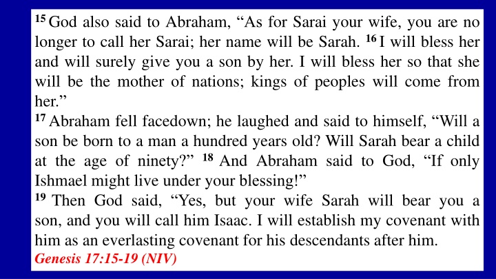 15 god also said to abraham as for sarai your