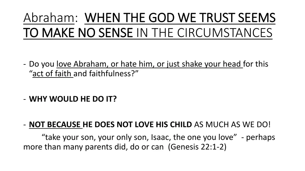 abraham when the god we trust seems when