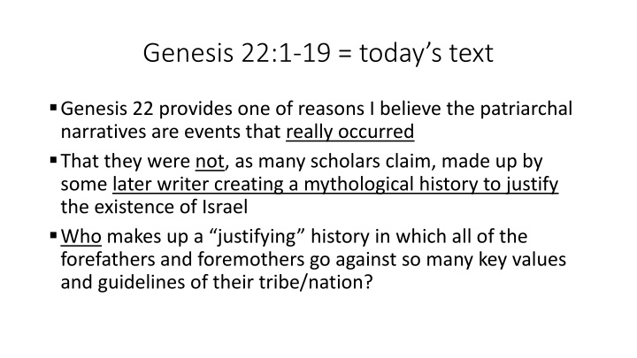 genesis 22 1 19 today s text