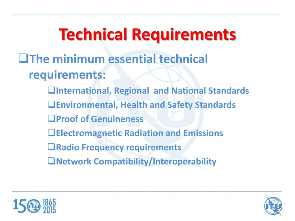 technical requirements