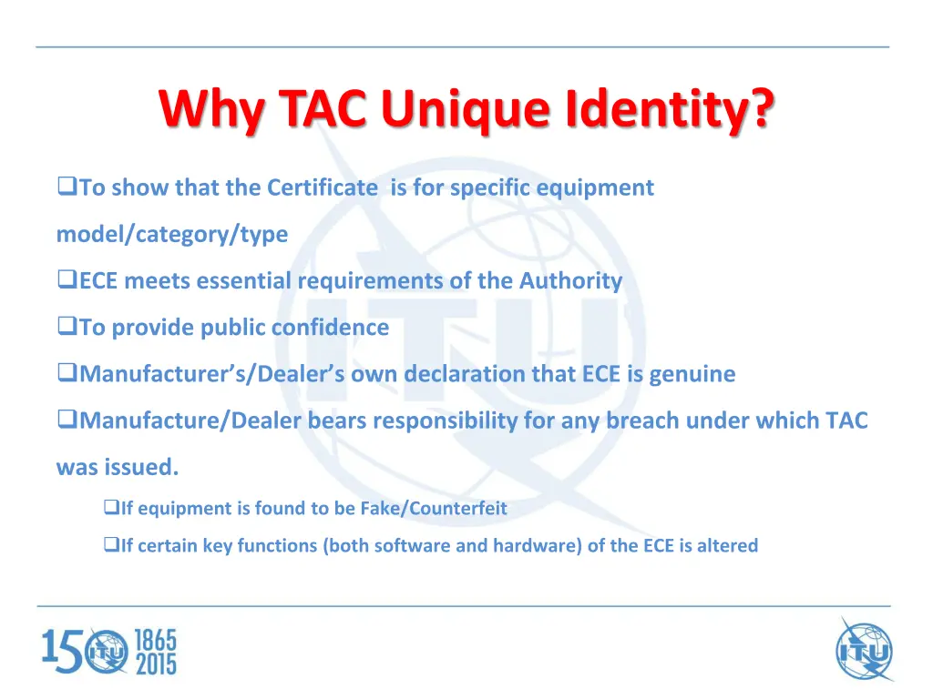 why tac unique identity