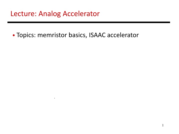 lecture analog accelerator