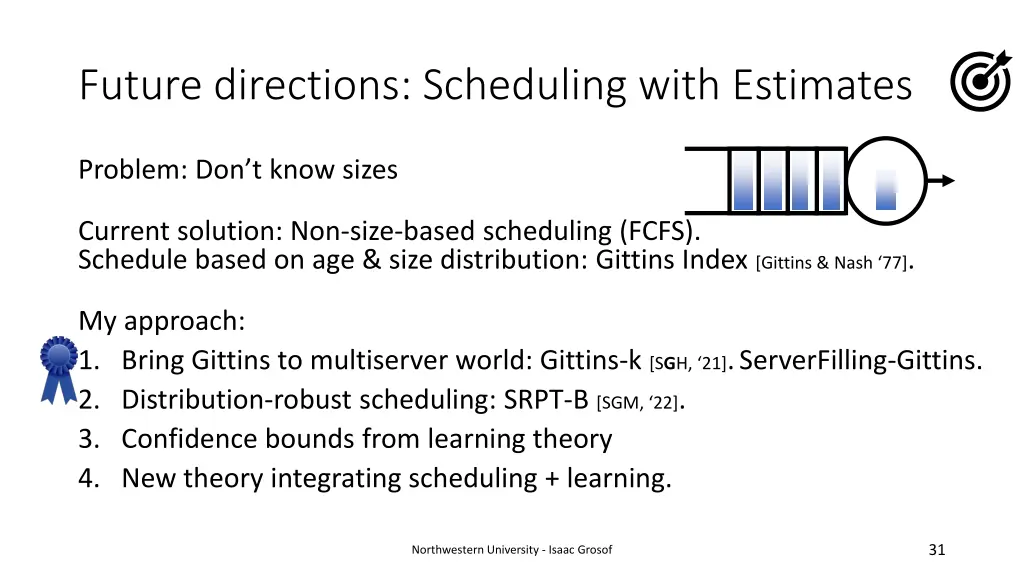 future directions scheduling with estimates