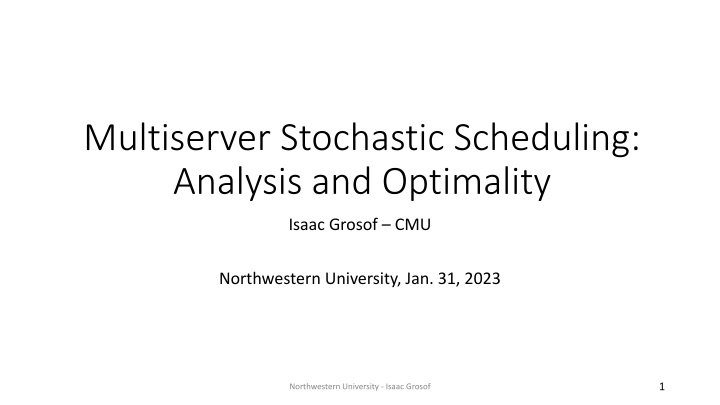 multiserver stochastic scheduling analysis