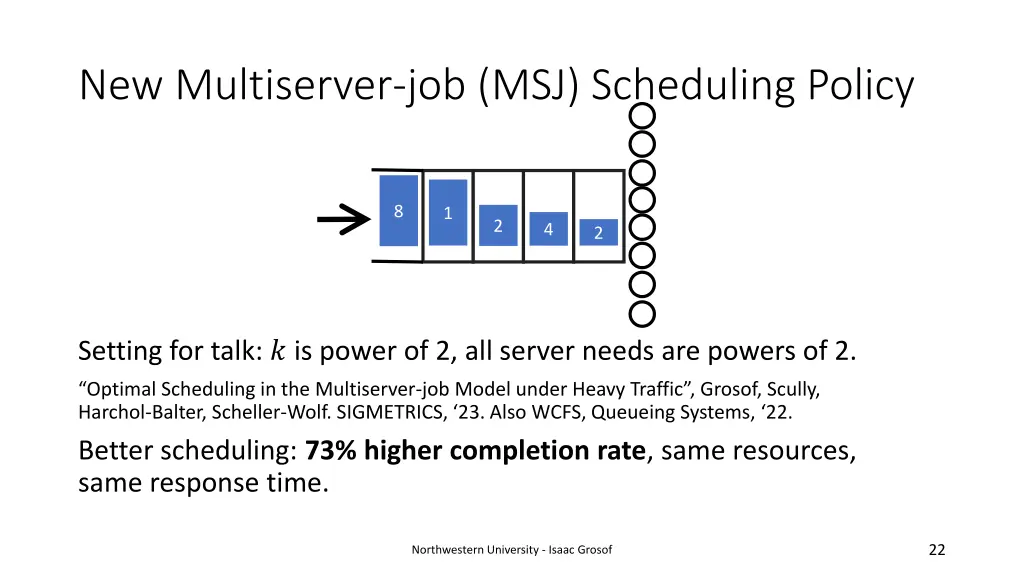 new multiserver job msj scheduling policy 1