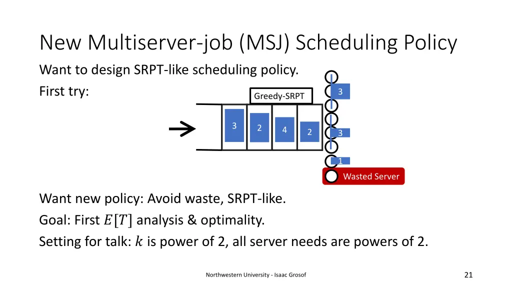 new multiserver job msj scheduling policy