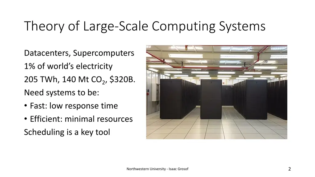 theory of large scale computing systems