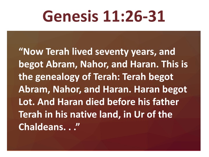 genesis 11 26 31