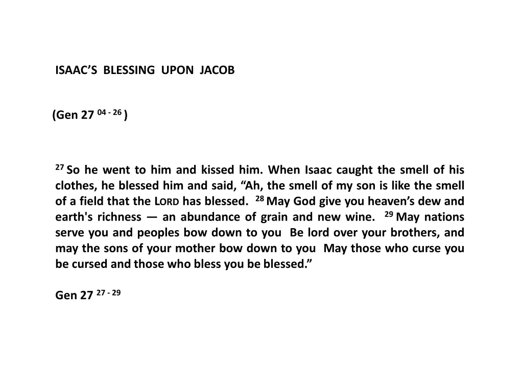 isaac s blessing upon jacob