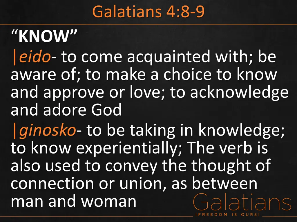 galatians 4 8 9