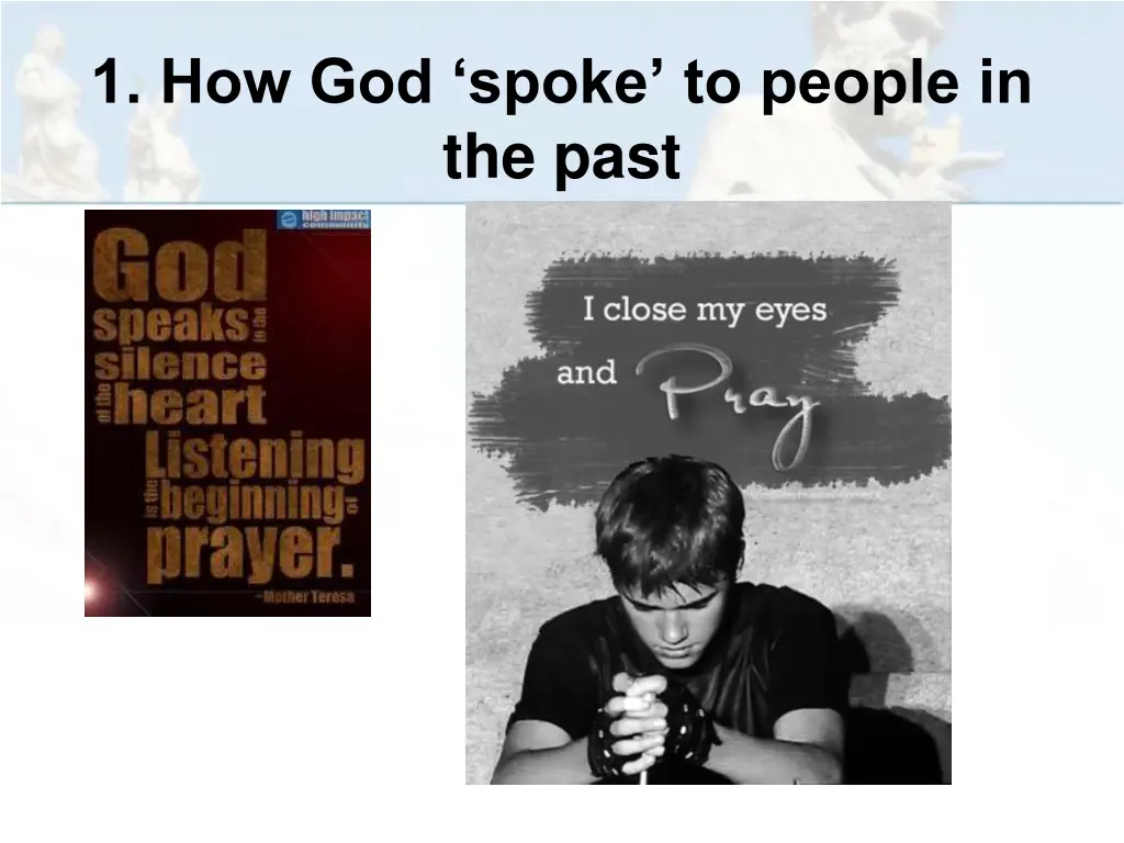 1 how god spoke to people in the past