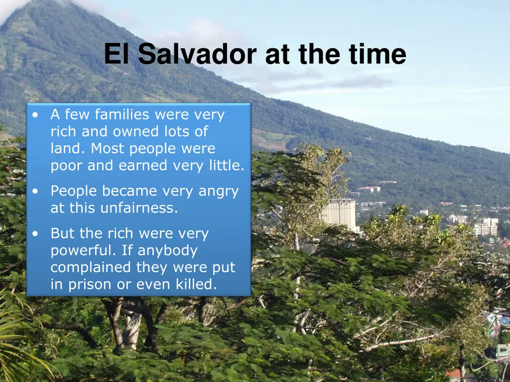 el salvador at the time