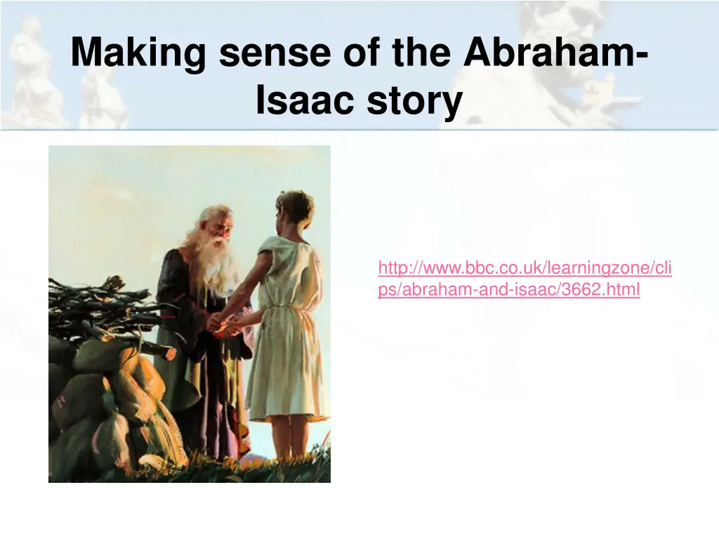 making sense of the abraham isaac story