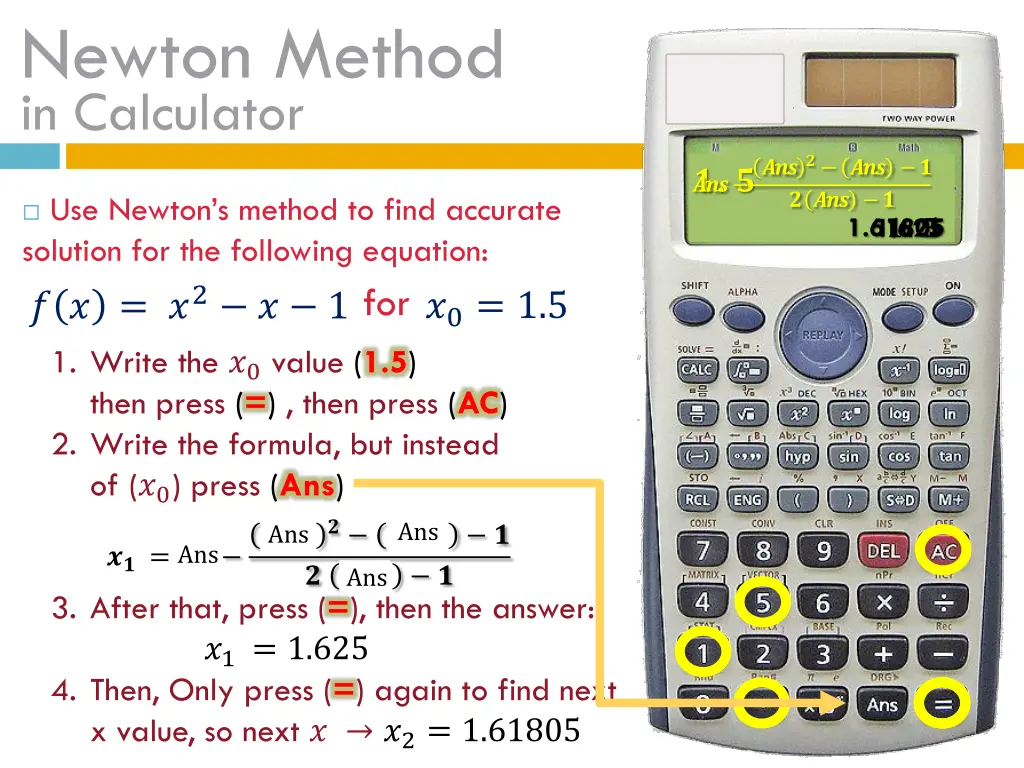 newton method in calculator