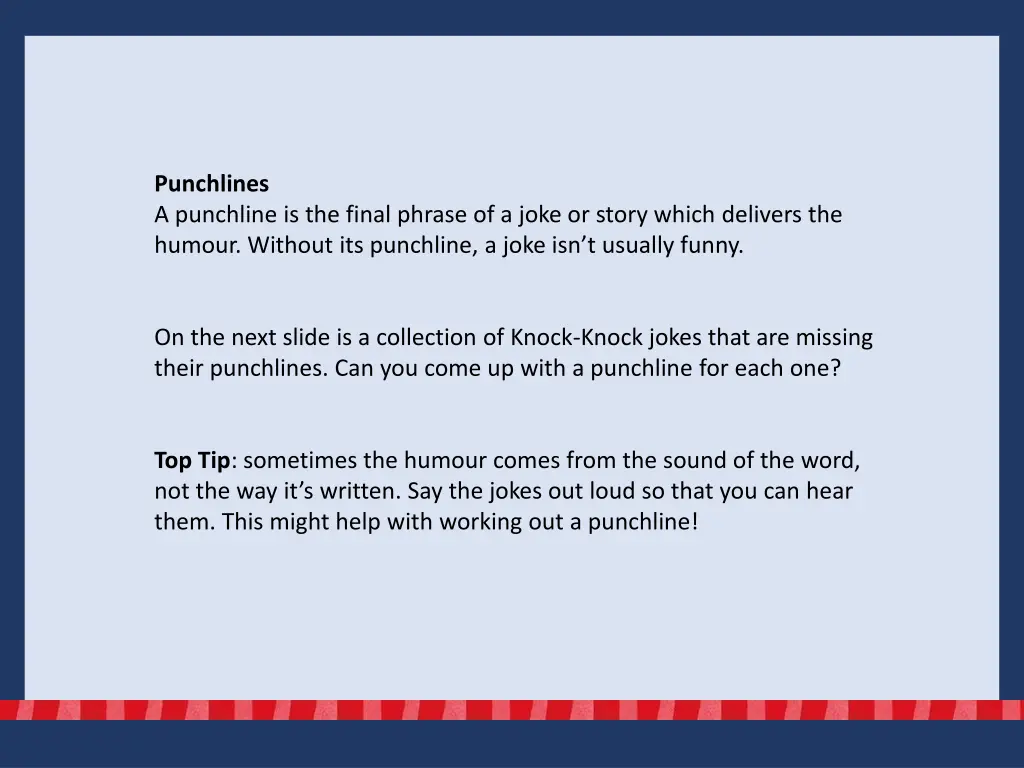 punchlines a punchline is the final phrase