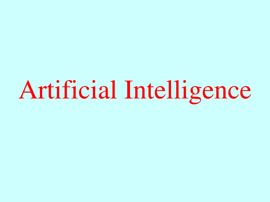 artificial intelligence