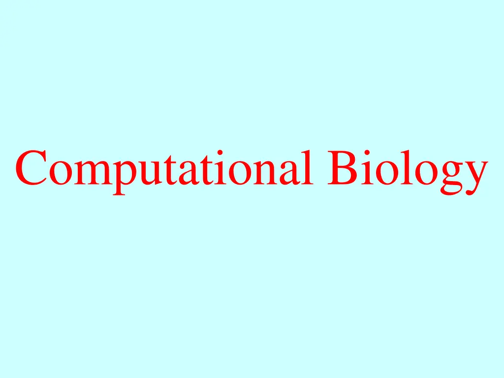 computational biology