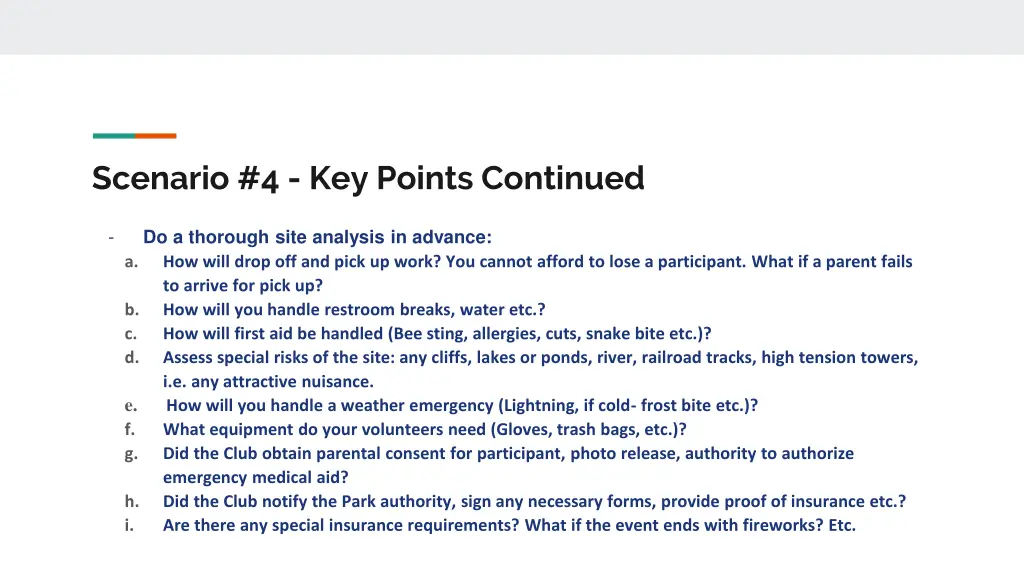 scenario 4 key points continued