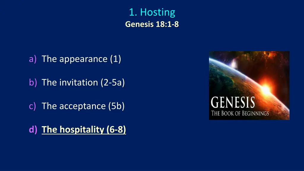 1 hosting genesis 18 1 8 4