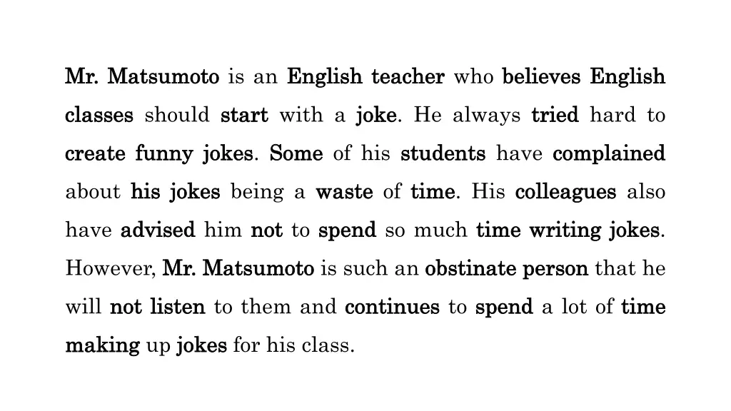 mr mr matsumoto matsumoto is an english