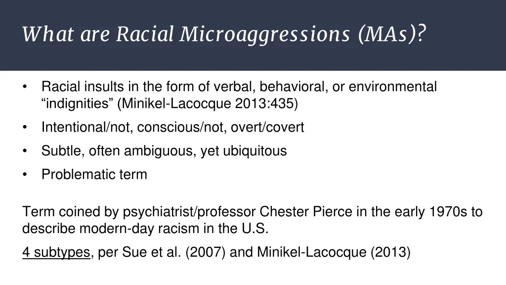 what are racial microaggressions mas