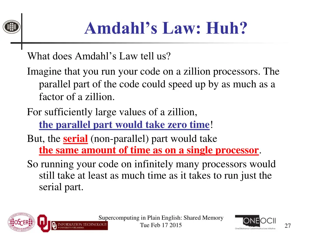 amdahl s law huh