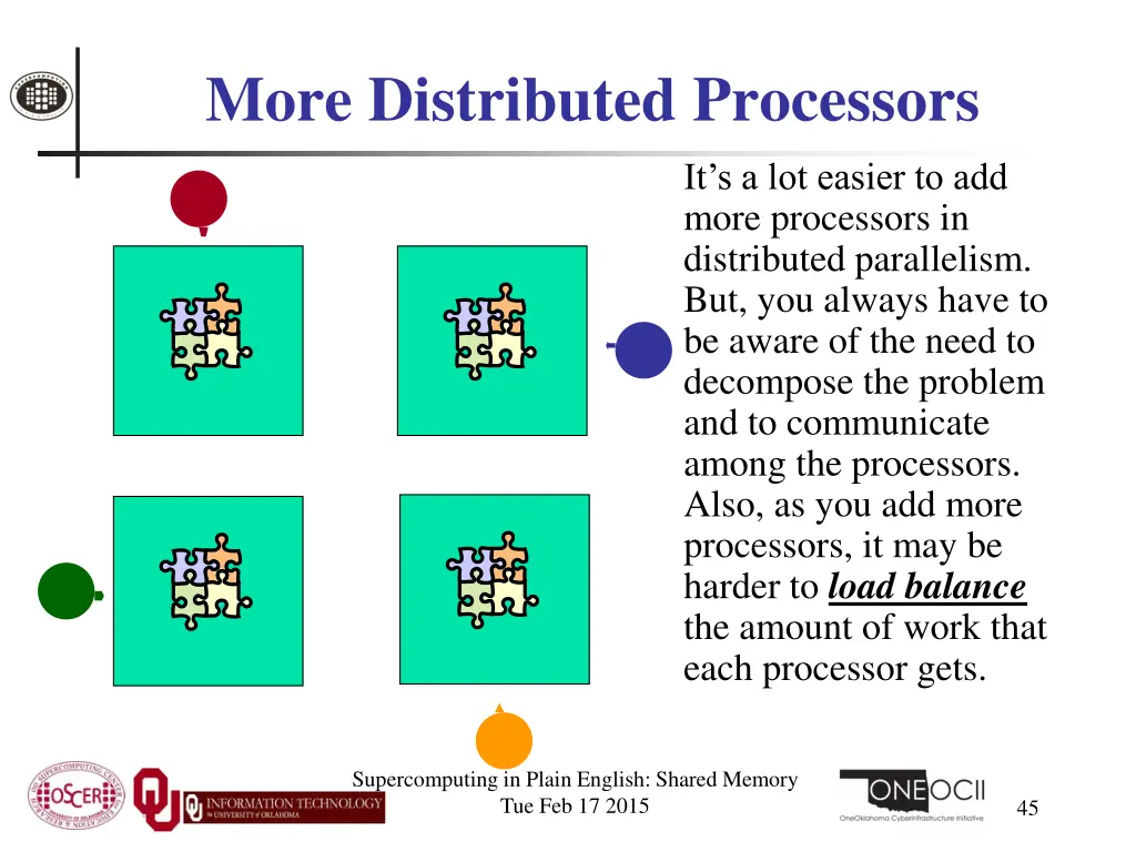 more distributed processors