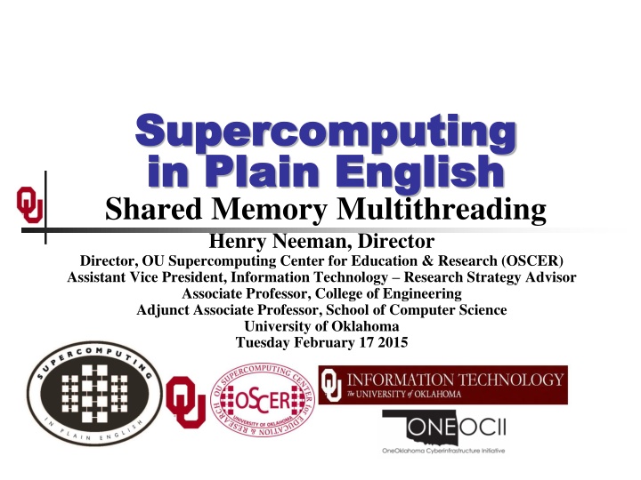 supercomputing supercomputing in plain english