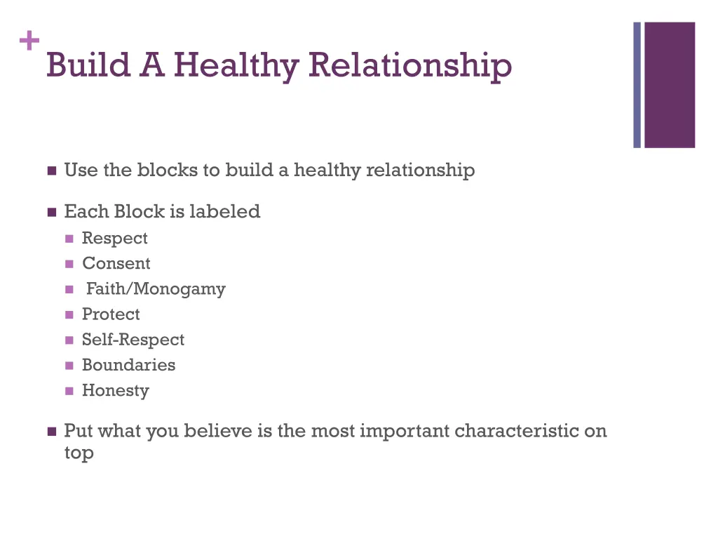 build a healthy relationship