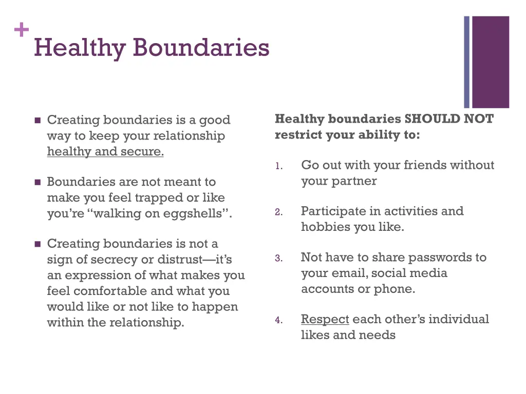 healthy boundaries