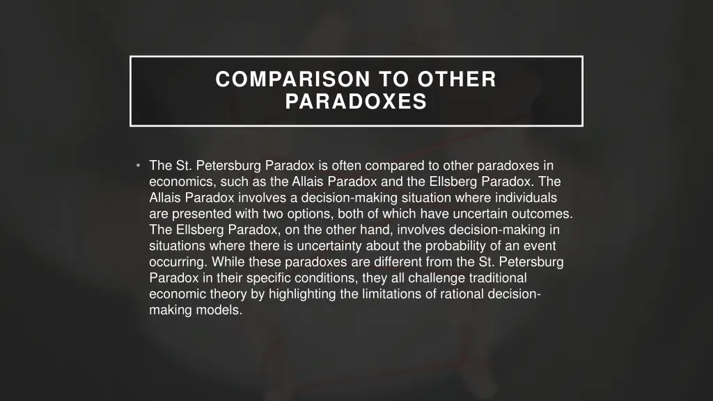 comparison to other paradoxes