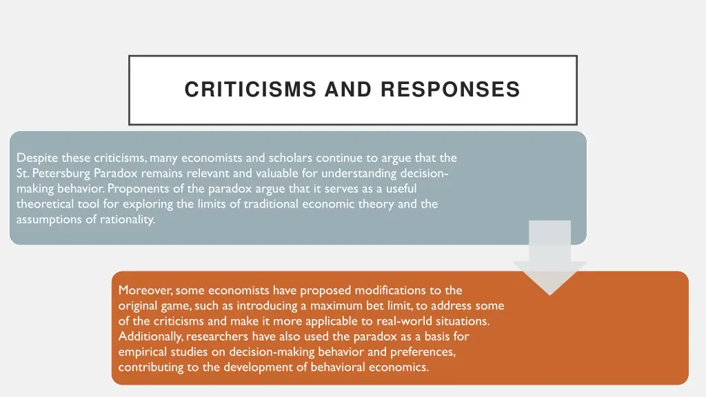 criticisms and responses