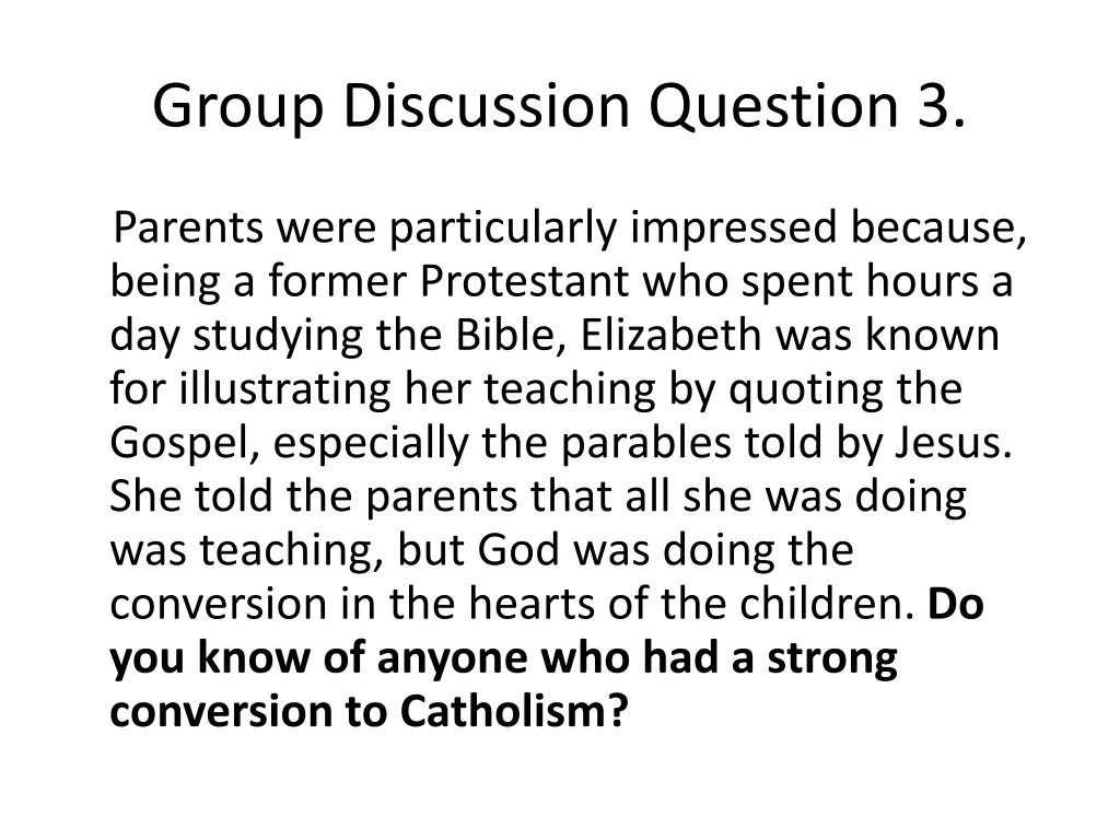 group discussion question 3