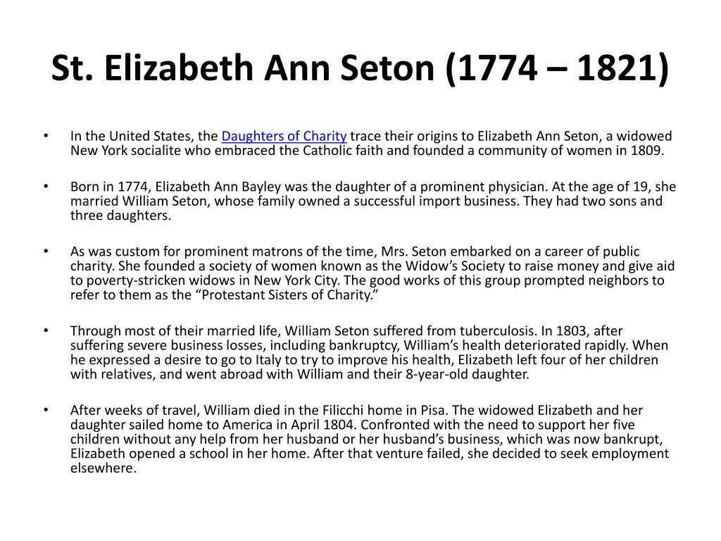 st elizabeth ann seton 1774 1821