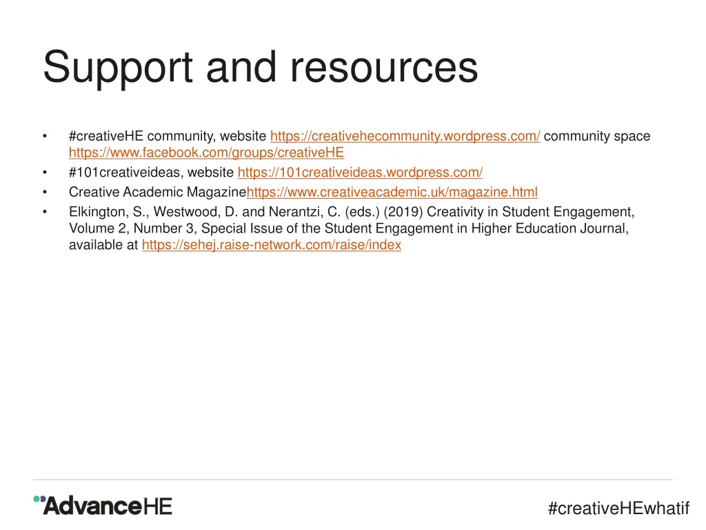 support and resources