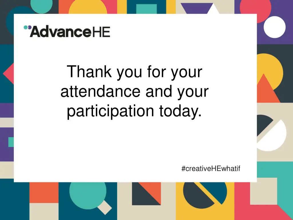 thank you for your attendance and your