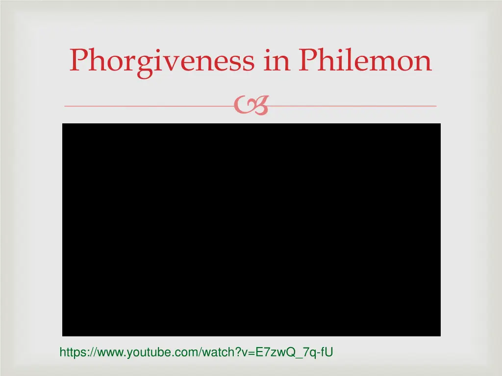 phorgiveness in philemon 2