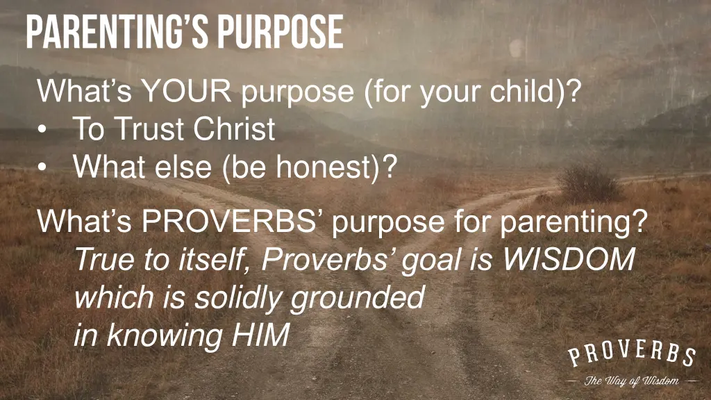 what s your purpose for your child to trust 1