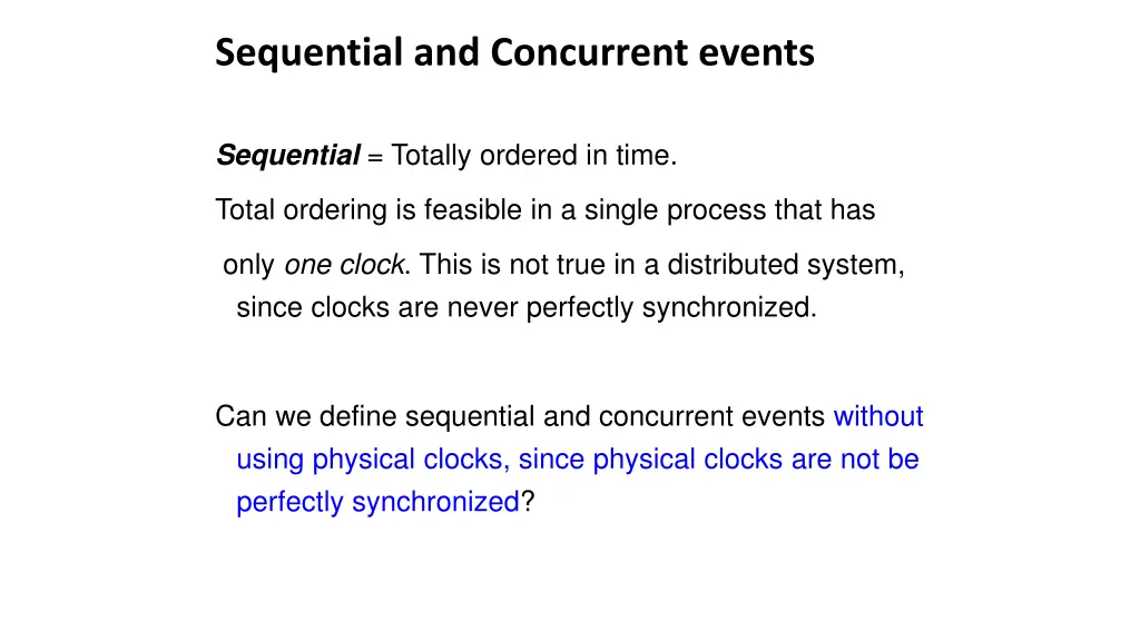 sequential and concurrent events