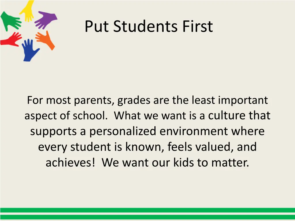 put students first