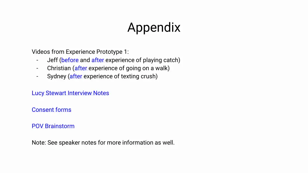 appendix