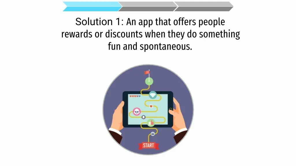 solution 1 an app that offers people rewards