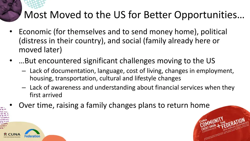 most moved to the us for better opportunities